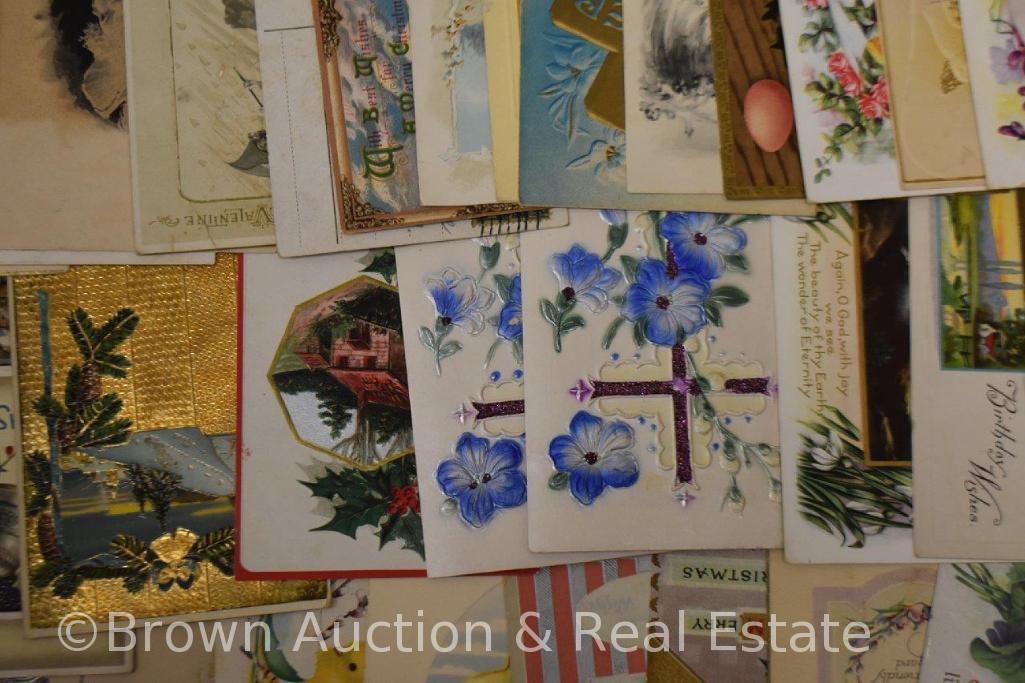 (50) Seasonal/holiday post cards