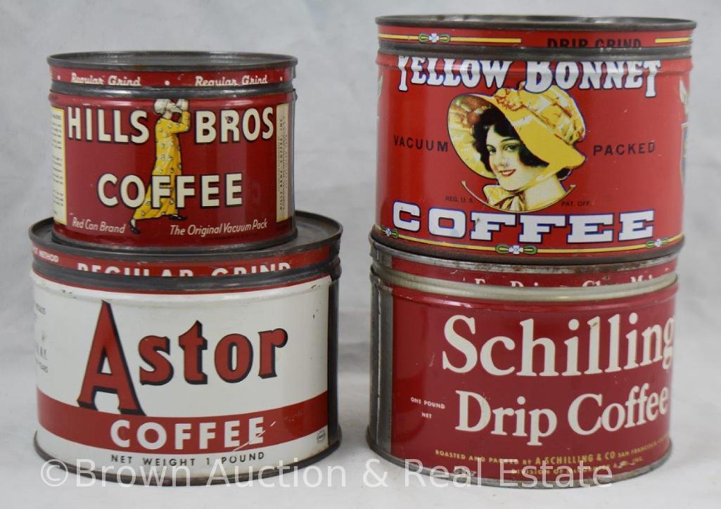 (4) Old coffee cans