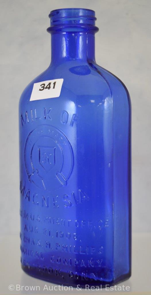 (2) Cobalt medicine bottles