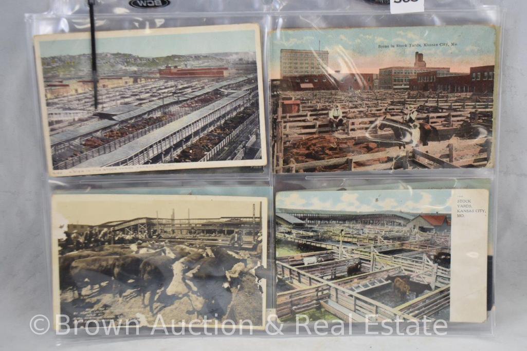 (28) Stock yards related post cards