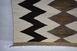 Navajo rug, brown/tan/white