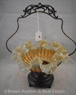 Victorian bride's bowl and holder