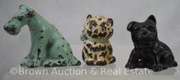 (5) Small Cast Iron animal figurines