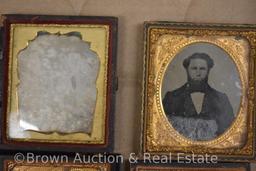 (4) Daguerreotype/tin type photographs in frames