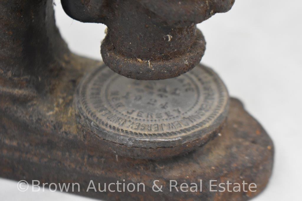 Cast Iron lion's head notary seal