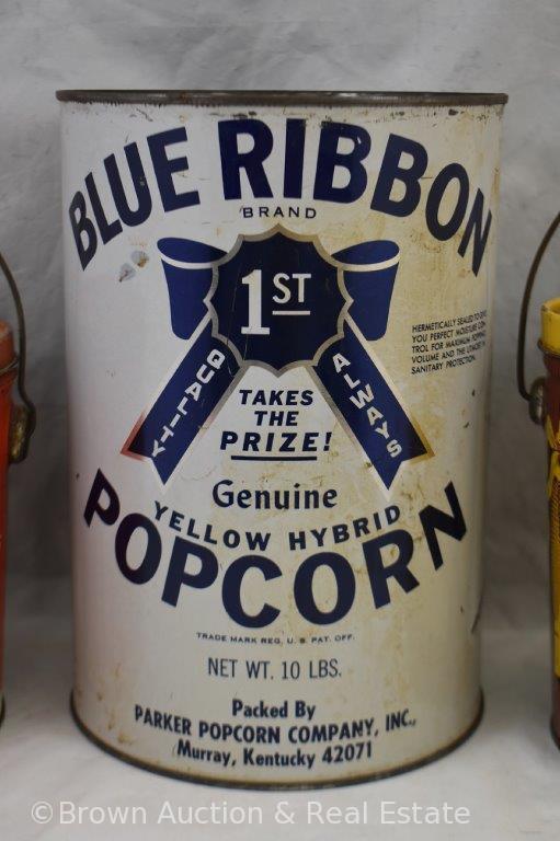(3) Tins - Cudahy's Rex Lard; 2-Popcorn