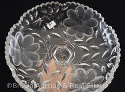 Cut Glass 9.5"h compote