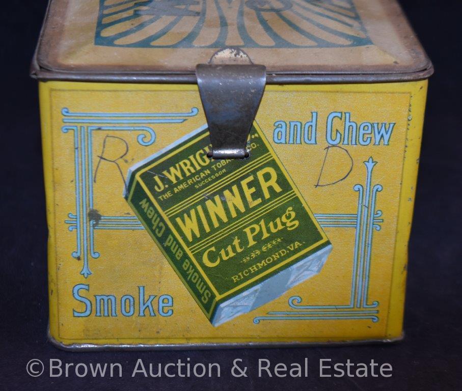 Winner Cut Plug smoke and chew tobacco tin