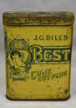 (3) J.G. Dill's Best pocket tobacco tins