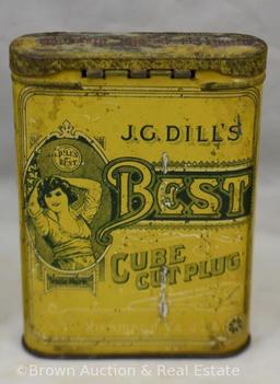 (3) J.G. Dill's Best pocket tobacco tins