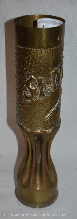 Pair of Brass Trench Art made from shell casings - WWI