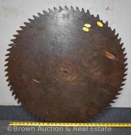 29.5"d antique steel sawmill blade