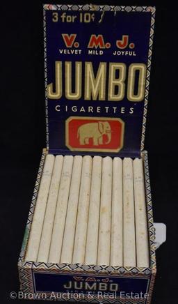 V.M.J. Jumbo Cigarettes box filled with smokes