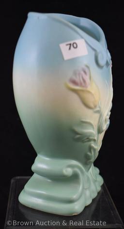 Hull Bow Knot B-3-6.5" vase, blue/green