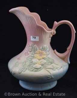 Hull Wildflower W-11-8.5" pitcher, pink/blue