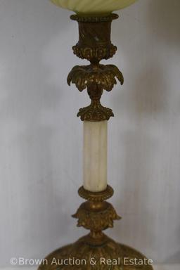 Pr. Victorian peg lamps, 19.5"h