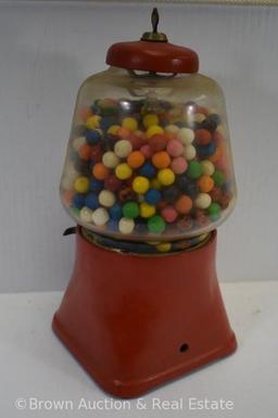 Coin operated 5 cent gumball/peanut machine with key