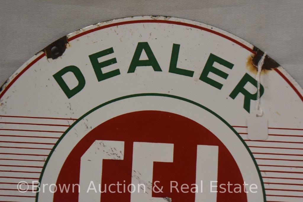 CF and I Wire Products Dealer double sided porcelain advertising sign