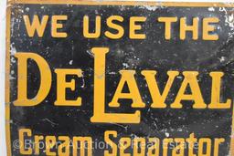 DeLaval Cream Separators embossed tin tacker sign