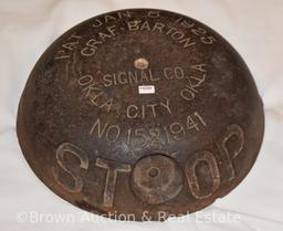 Cast Iron STOP sign, No. 1521941 - Rare