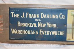 Duralin Flooring advertising sign, tin-litho