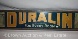 Duralin Flooring advertising sign, tin-litho