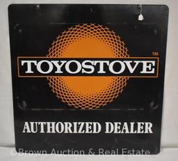 Toyostove Authorized Dealer double sided tin sign