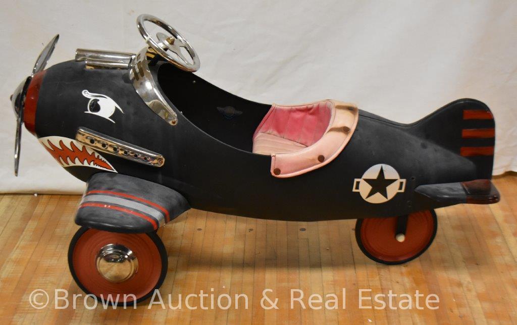 Black Shark child's airplane pedal car