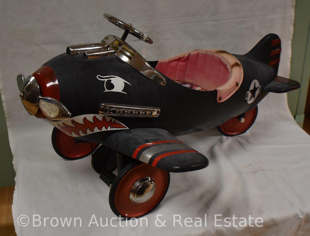 Black Shark child's airplane pedal car