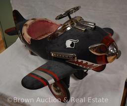 Black Shark child's airplane pedal car