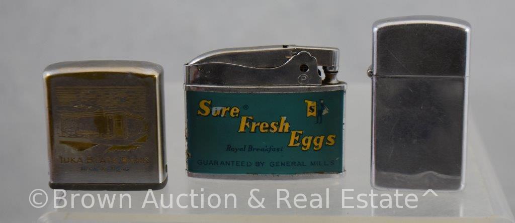 (2) Advertising and (1) cigarette lighters