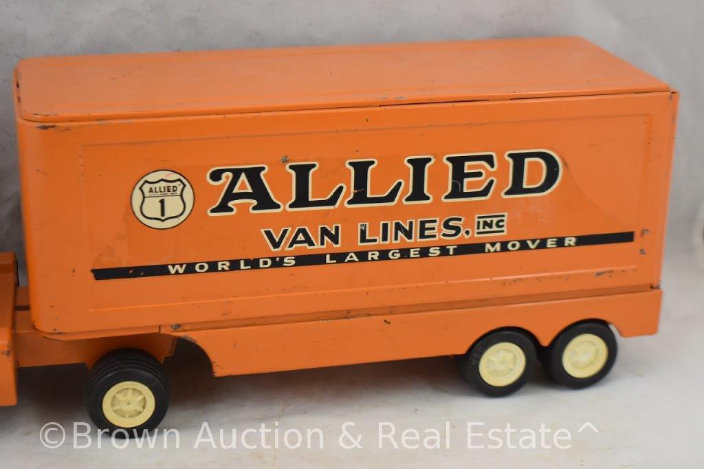 Tonka "Allied Van Lines" semi-truck and trailer