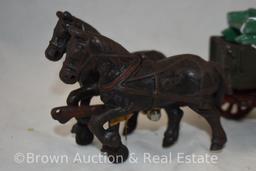 Arcade Cast Iron McCormick Deering horse drawn wagon with removable bed