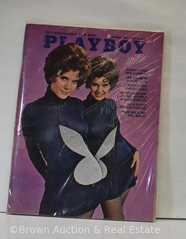 (6) 1970 Playboy magazines