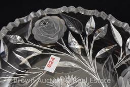 Cut Glass 8"d x 2"h bowl