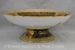 Austria 3.25"h compote, signed Kaufmann scene