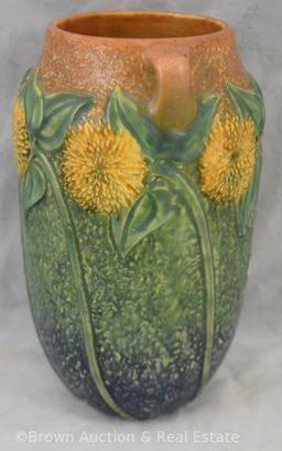 Roseville Sunflower 10" vase - great mold and color!