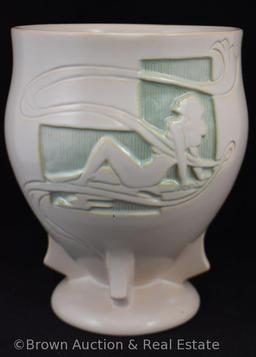 Roseville Silhouette763-8" Nude vase, white