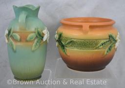 (2) Roseville Gardenia pieces