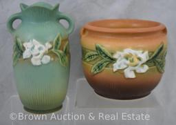 (2) Roseville Gardenia pieces