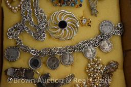 Costume jewelry - pins, bracelets (charm)