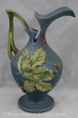 Roseville Bushberry 2-10" ewer, blue