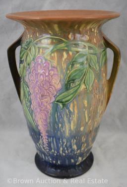 Roseville Wisteria 640-12" vase, blue