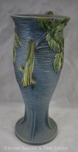 Roseville Bushberry 39-14" vase, blue