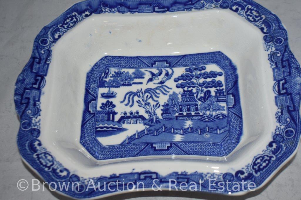 (3) pieces of Blue Willow China