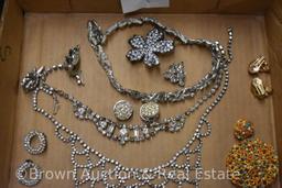 Costume jewelry - necklaces and bracelets, earrings, brooches and pins