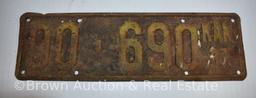 (3) Kansas license plates: 1922, 34 and 37