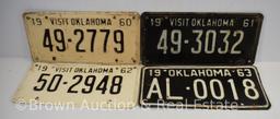 (10) Oklahoma license plates: 1960-69