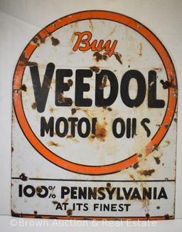 Veedol Motor Oils double-sided porcelain sign