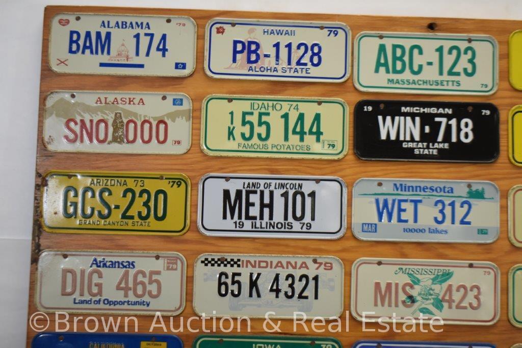 (50) 1979 bike tags, all 50 states